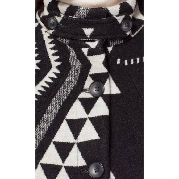 Pendleton Black Mesa Aztec Virgin Wool Blanket Coat Brand New Womens Size Medium - Picture 4 of 8